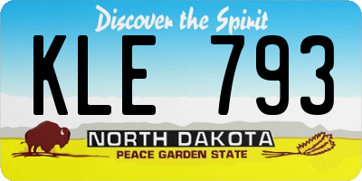 ND license plate KLE793