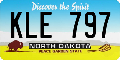 ND license plate KLE797