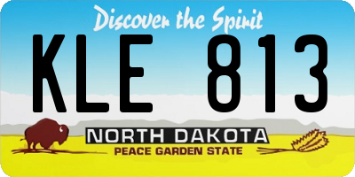 ND license plate KLE813