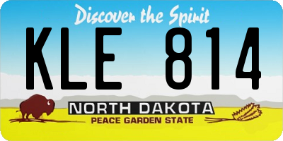 ND license plate KLE814
