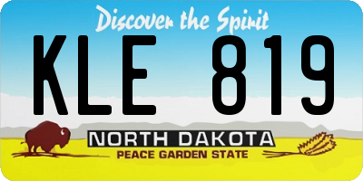 ND license plate KLE819
