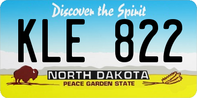 ND license plate KLE822