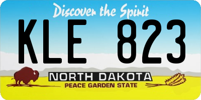 ND license plate KLE823