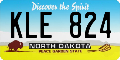 ND license plate KLE824