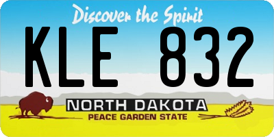 ND license plate KLE832