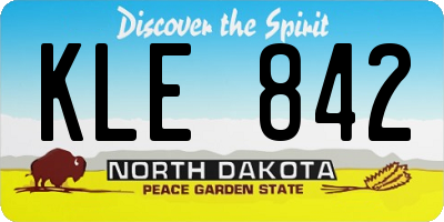 ND license plate KLE842