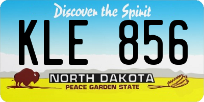 ND license plate KLE856