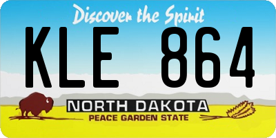 ND license plate KLE864
