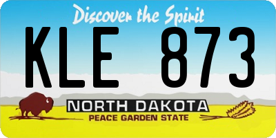 ND license plate KLE873