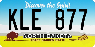 ND license plate KLE877