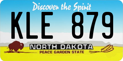 ND license plate KLE879