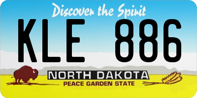 ND license plate KLE886