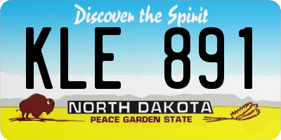 ND license plate KLE891