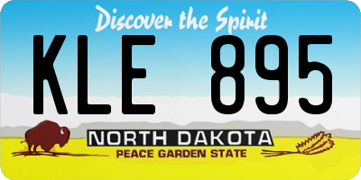 ND license plate KLE895