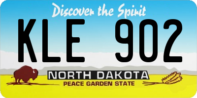 ND license plate KLE902