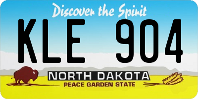 ND license plate KLE904