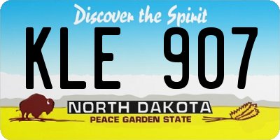 ND license plate KLE907