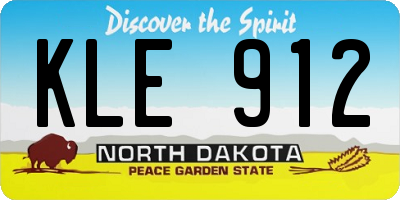 ND license plate KLE912