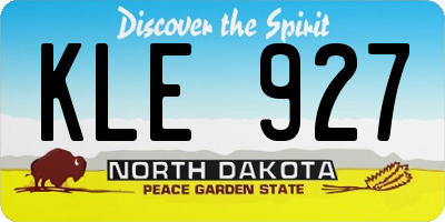 ND license plate KLE927