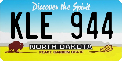 ND license plate KLE944