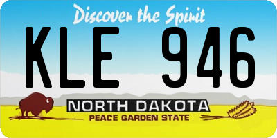 ND license plate KLE946