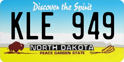 ND license plate KLE949