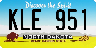 ND license plate KLE951