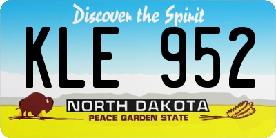 ND license plate KLE952