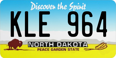 ND license plate KLE964