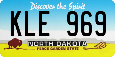 ND license plate KLE969
