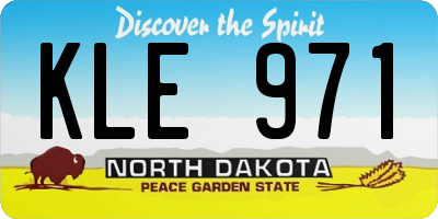 ND license plate KLE971