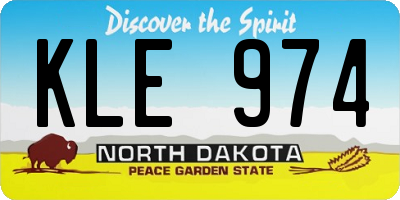 ND license plate KLE974