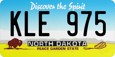 ND license plate KLE975