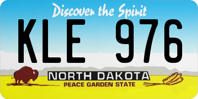 ND license plate KLE976