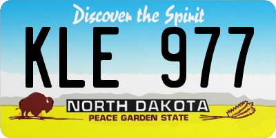 ND license plate KLE977