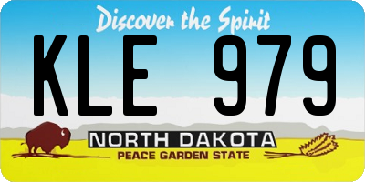 ND license plate KLE979