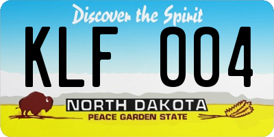 ND license plate KLF004