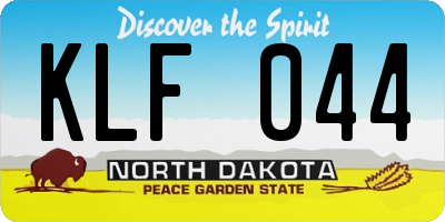 ND license plate KLF044