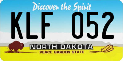 ND license plate KLF052