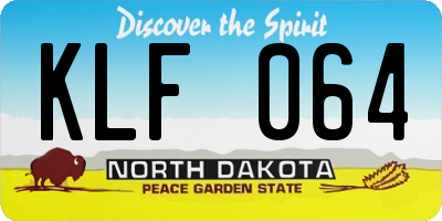 ND license plate KLF064