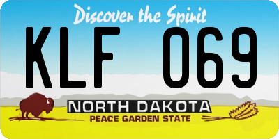 ND license plate KLF069