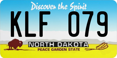 ND license plate KLF079