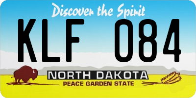 ND license plate KLF084