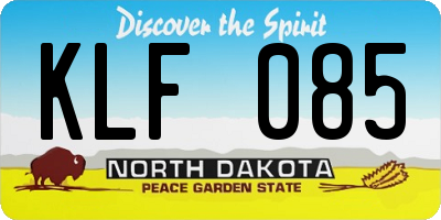 ND license plate KLF085