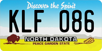 ND license plate KLF086