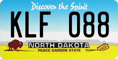 ND license plate KLF088