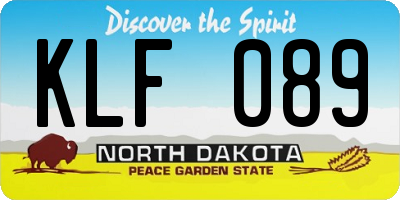 ND license plate KLF089