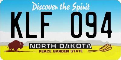 ND license plate KLF094