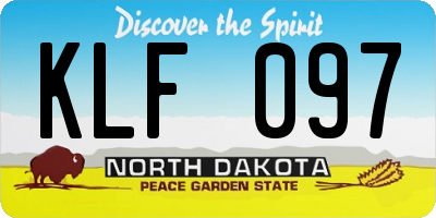 ND license plate KLF097