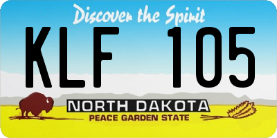 ND license plate KLF105